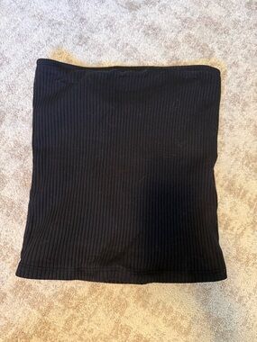 Black Ribbed Tube Top